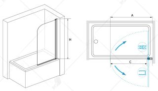 Шторка на ванну RGW Screens SC-109 70см хром 411110907-11